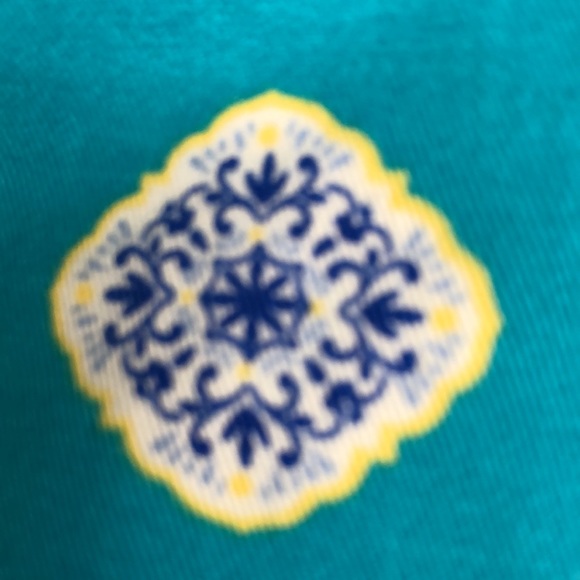 Teal print Kim Rogers shorts. Size 14. New with tags. - Picture 6 of 6